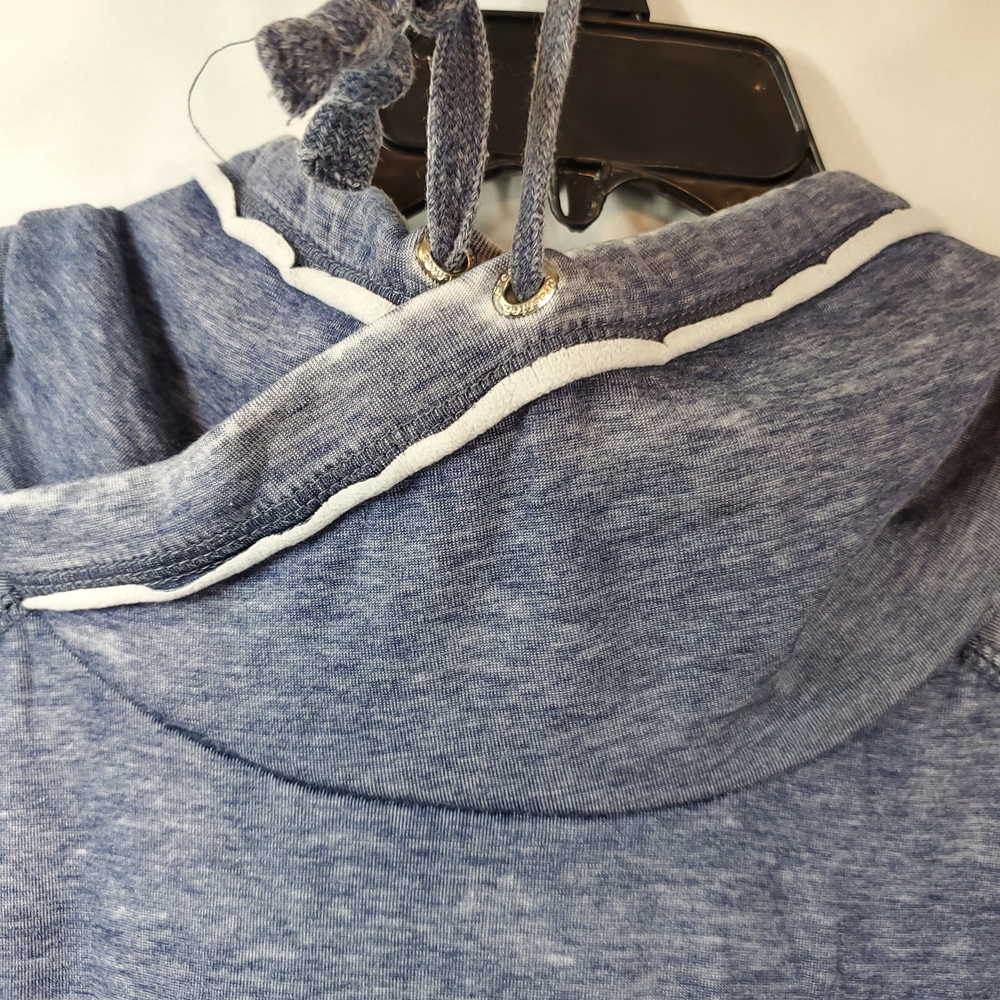 Green Tea Womens Cowl Neck Long Slv Blue/Grey Sweatshirt XXL - Picture 8 of 13